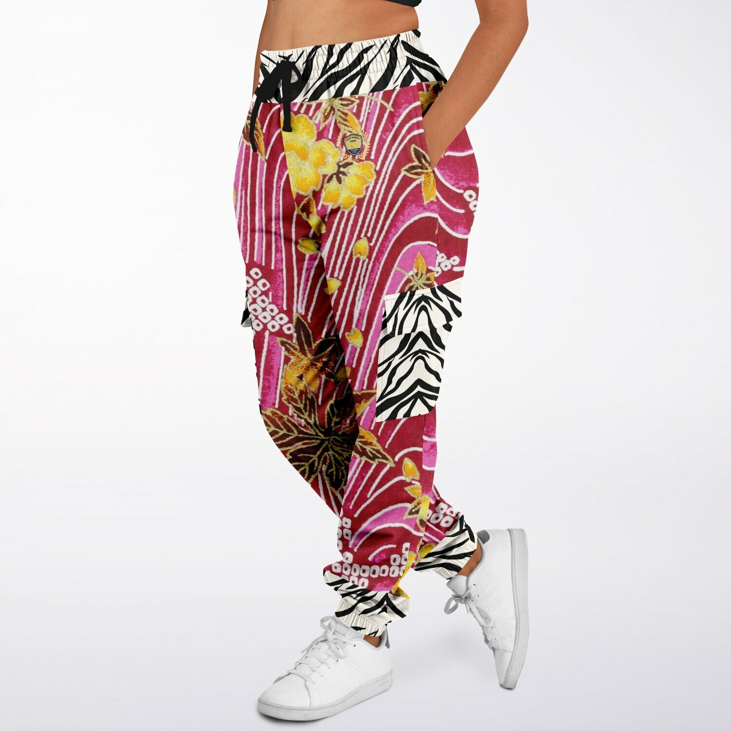 My Pink Japanese Garden Eco-Poly Cargo Joggers
