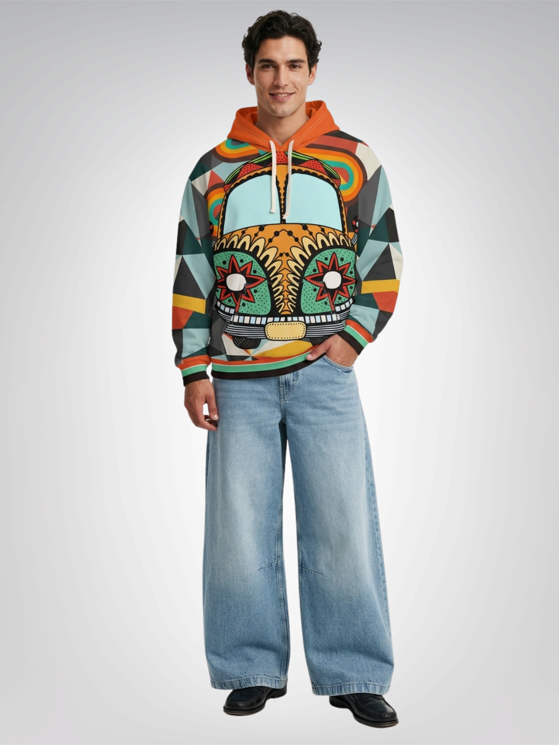 My Retro Jalopy 70s Style Unisex Hoodie (Gold Label)