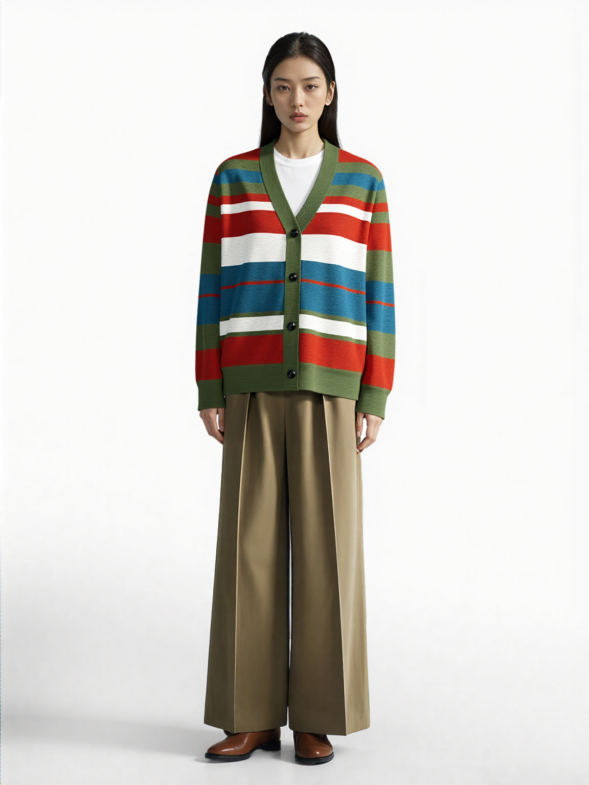 My Rugby Life in Blue Knitted V-Neck Cardigan