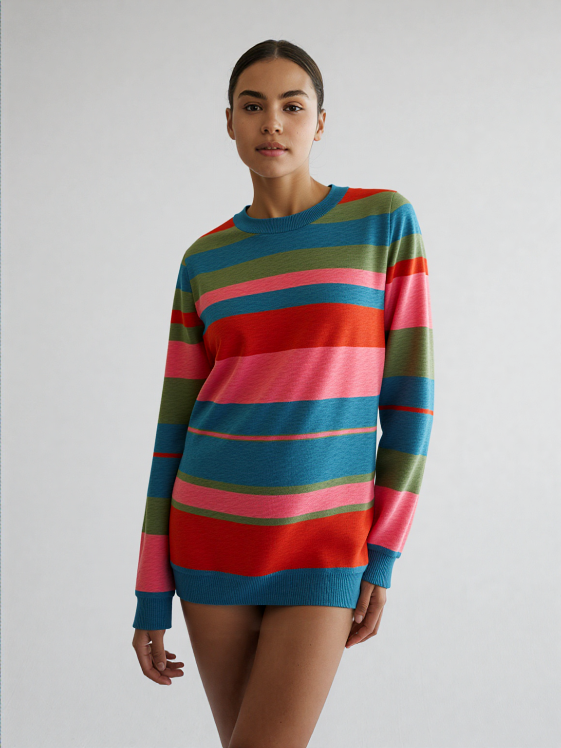 My Rugby Life in Pink Knitted Crewneck Sweater