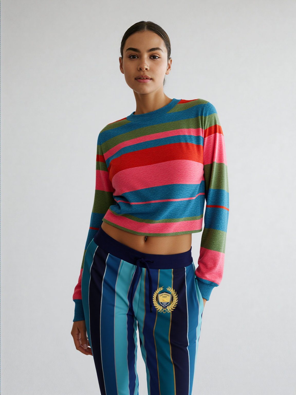 Blue Mood Rugby Stripe Eco-Poly Unisex Joggers