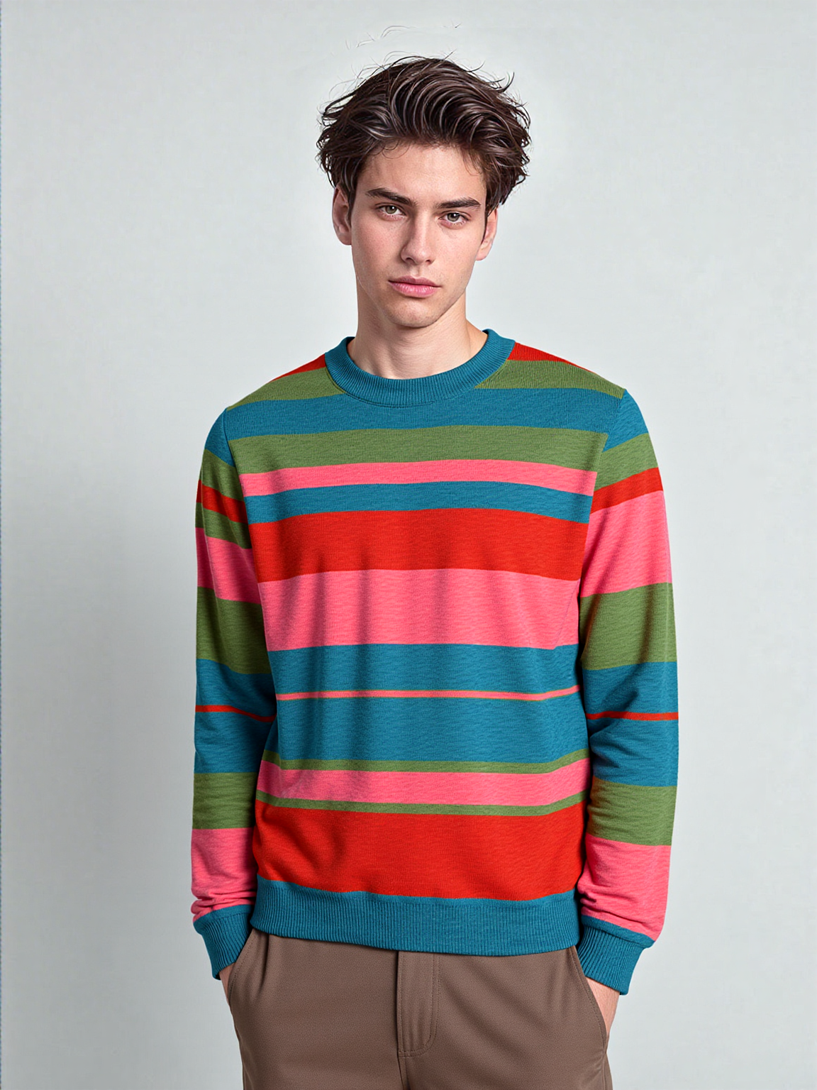 My Rugby Life in Pink Knitted Crewneck Sweater