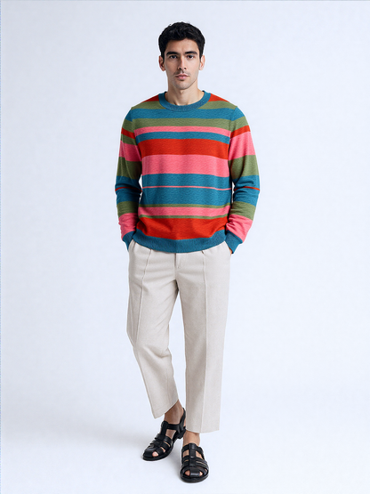 My Rugby Life in Pink Knitted Crewneck Sweater