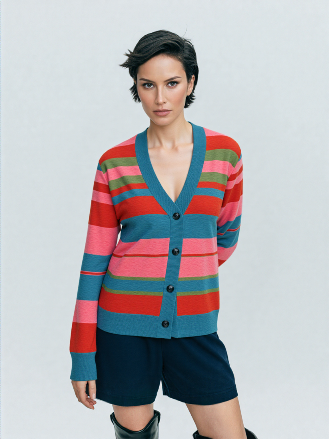 My Rugby Life in Pink Knitted Cardigan