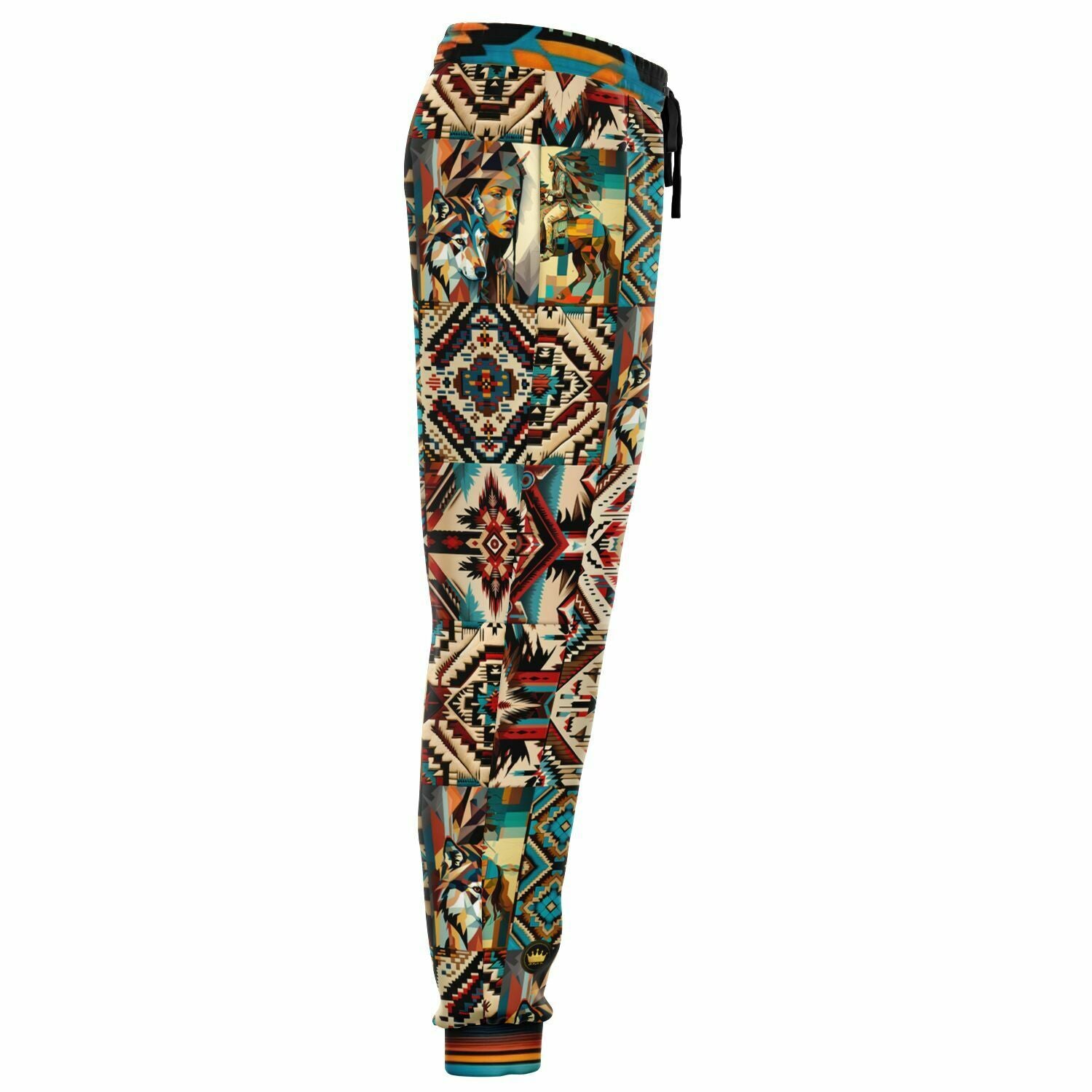 Native Prairie Blanket Print Eco-Poly Unisex Joggers