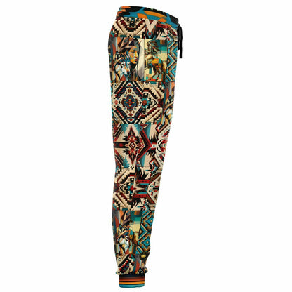 Native Prairie Blanket Print Eco-Poly Unisex Joggers