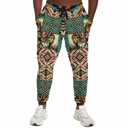 Native Prairie Blanket Print Eco-Poly Unisex Joggers