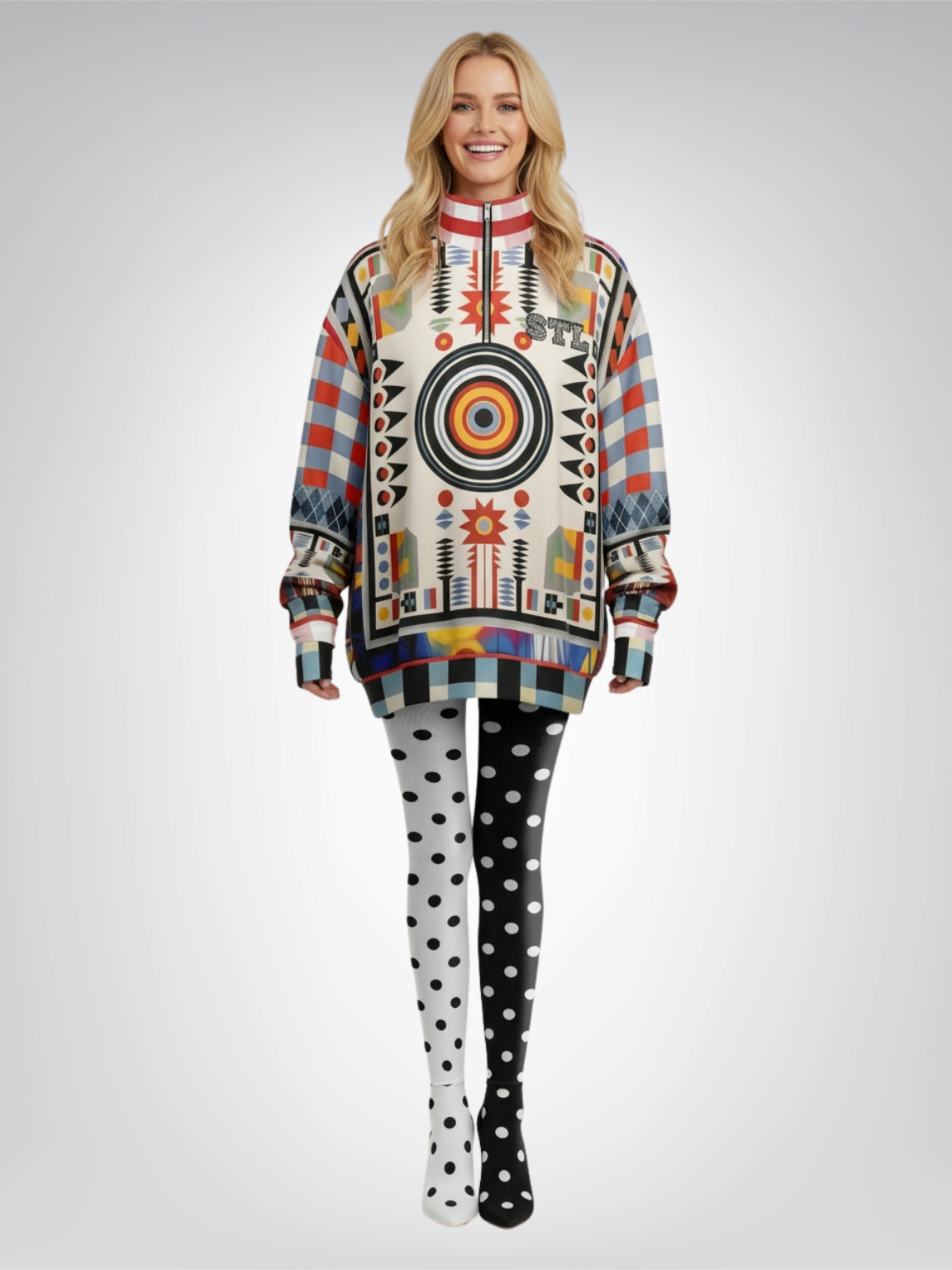 Native Spring on Mars Heavyweight Oversized Quarter Zip Sweatshirt