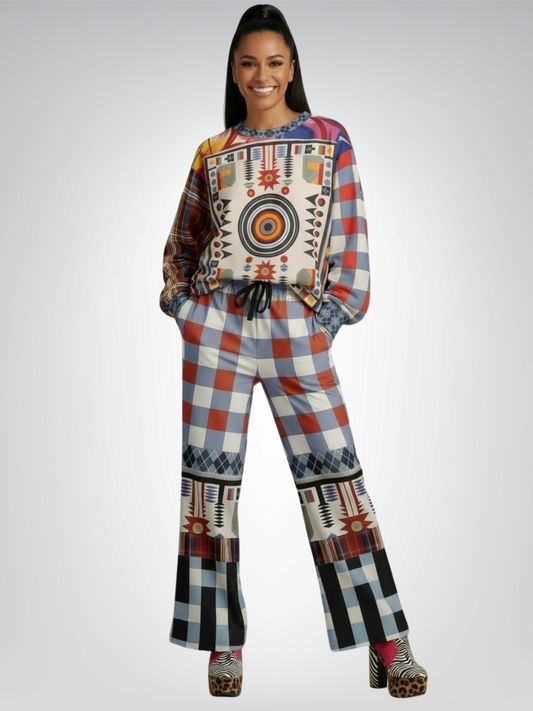 Native Spring on Mars Eco-Poly Wide Leg Pants