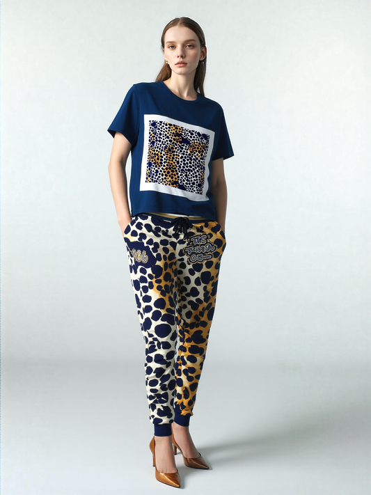 THS 1986 Blue Leopard Safari Eco-Poly Unisex Joggers