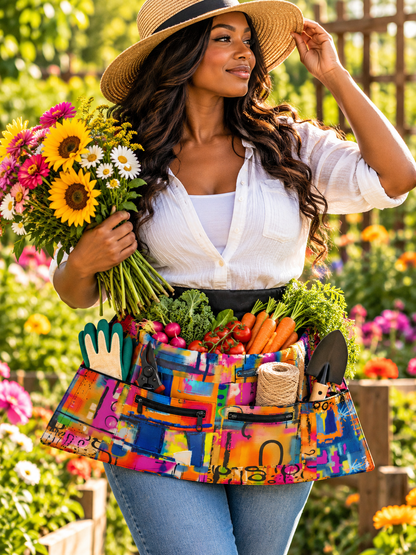 Neon Electric Graffiti Mayhem Garden Harvest Bag