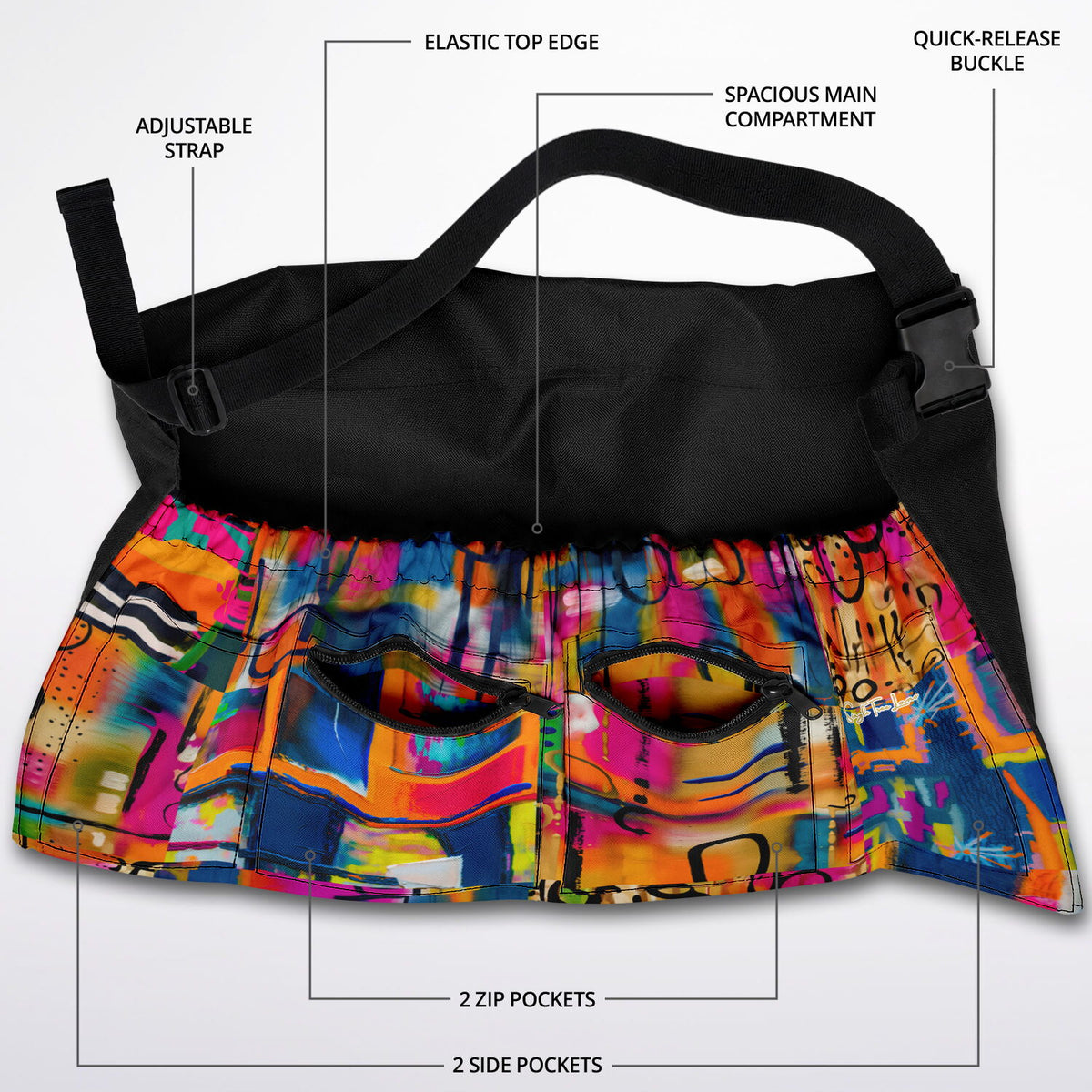 Neon Electric Graffiti Mayhem Garden Harvest Bag