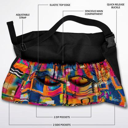 Neon Electric Graffiti Mayhem Garden Harvest Bag
