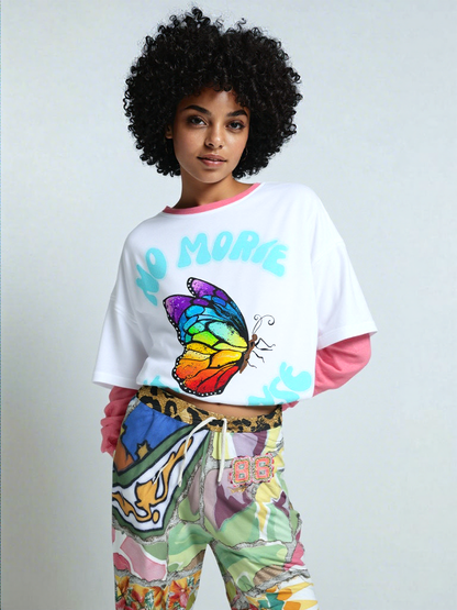 Pink African Savannah Floral Mosaic Tile Eco-Poly Unisex Joggers