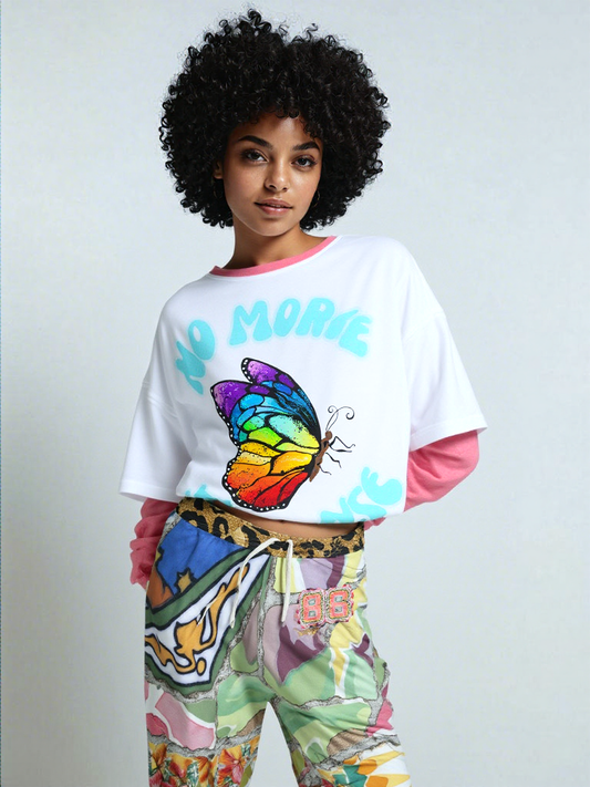 Pink African Savannah Floral Mosaic Tile Eco-Poly Unisex Joggers