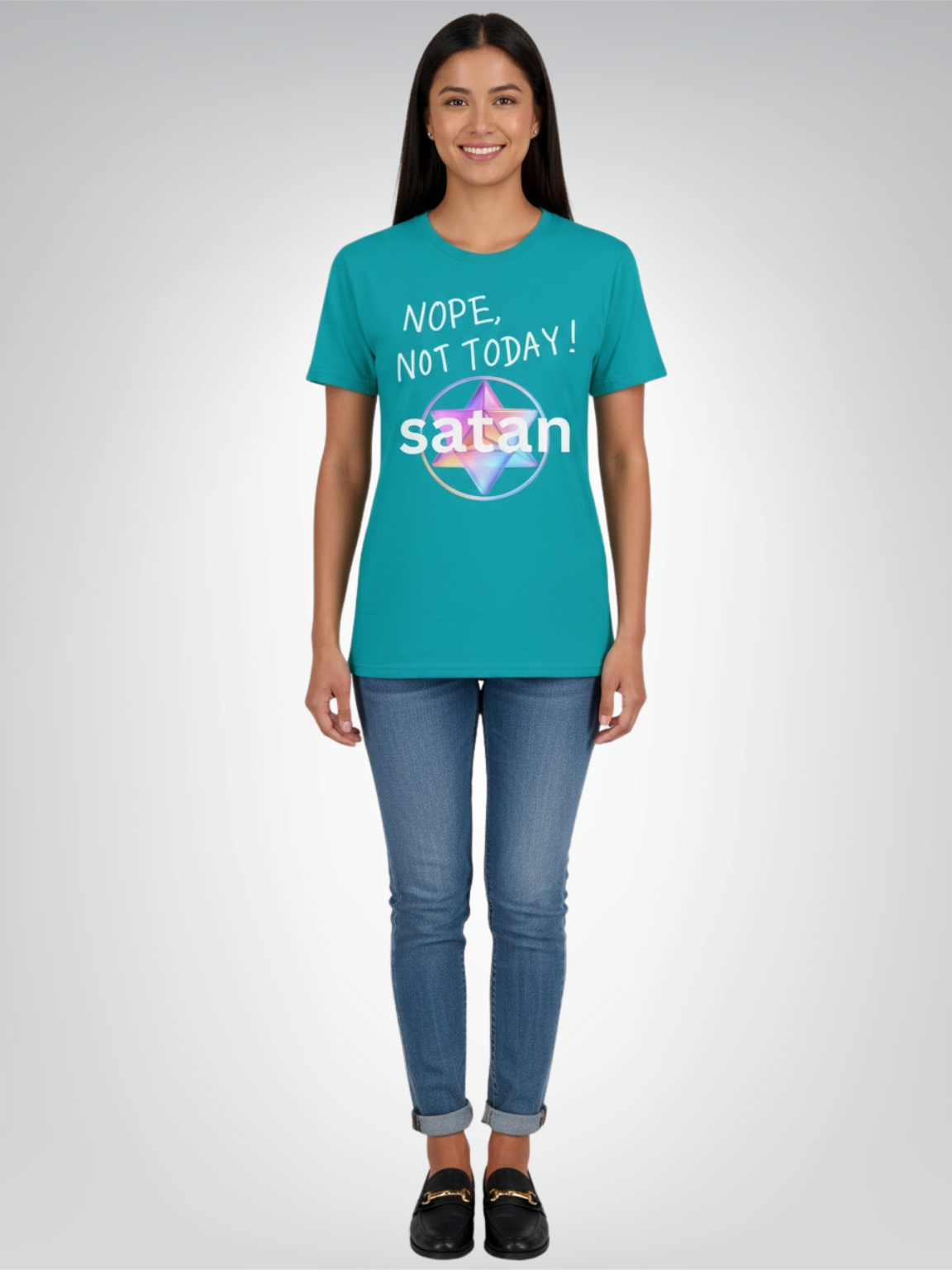 NOPE, Not Today satan Heavyweight Unisex Tee