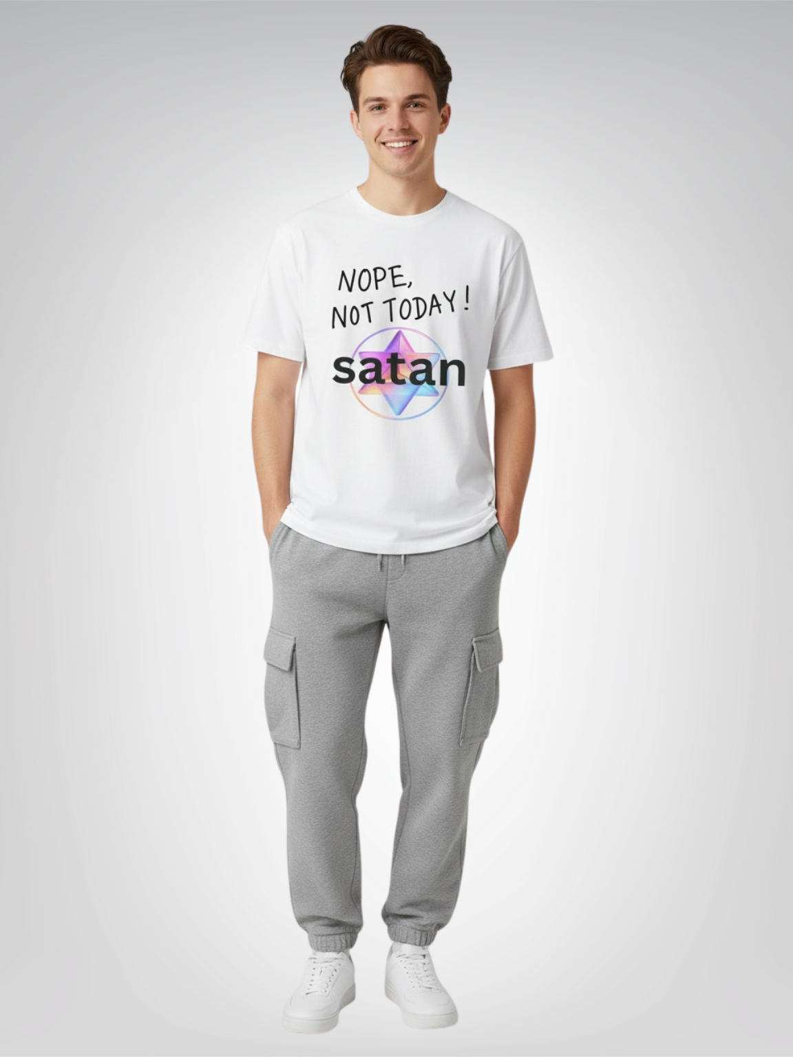 NOPE, Not Today satan Heavyweight Unisex Tee