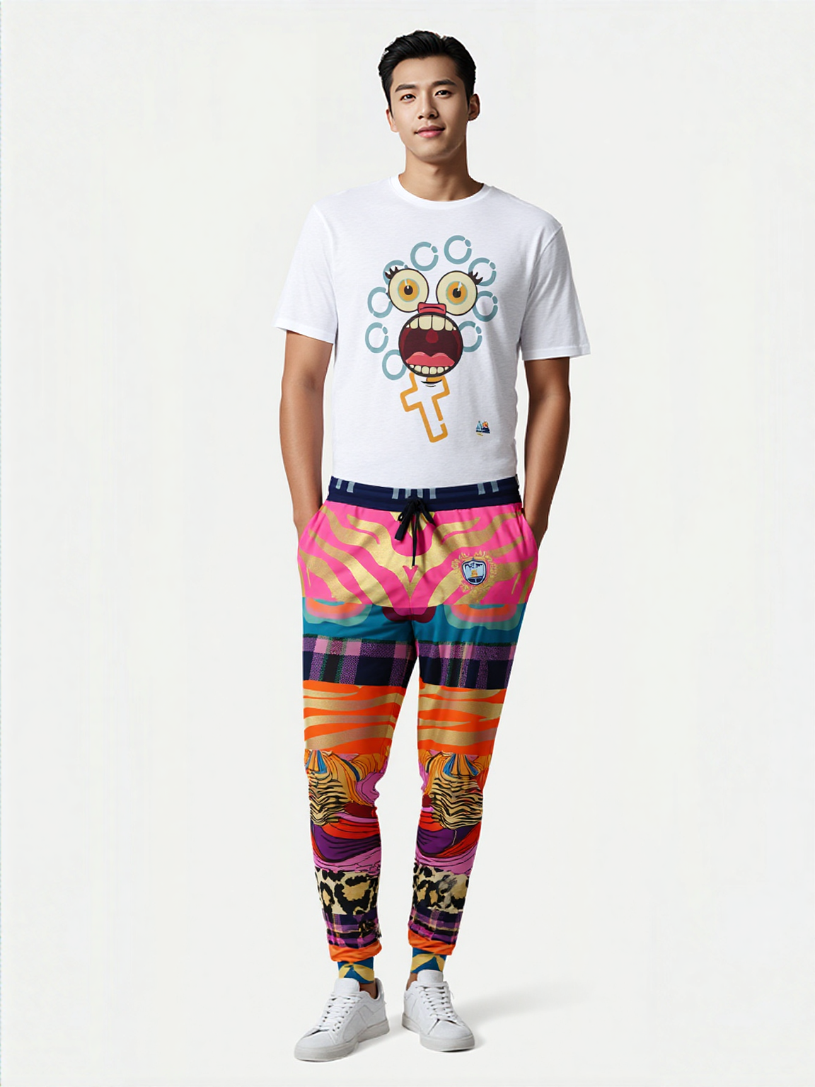 Release the Krakken Patchwork Zebra Eco-Poly Unisex Joggers
