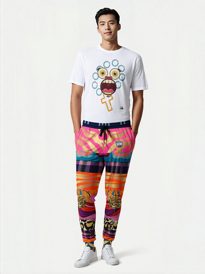 Release the Krakken Patchwork Zebra Eco-Poly Unisex Joggers