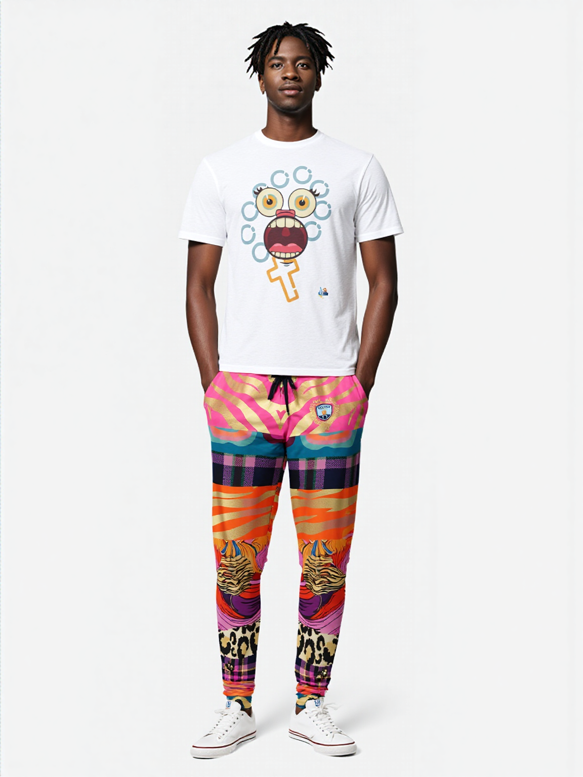 Release the Krakken Patchwork Zebra Eco-Poly Unisex Joggers