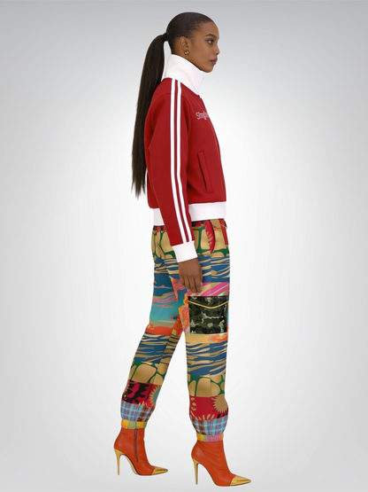Spoiled &amp;  Entitled™ + STL Contrast Side Stripe Fleece Cropped Track Jacket