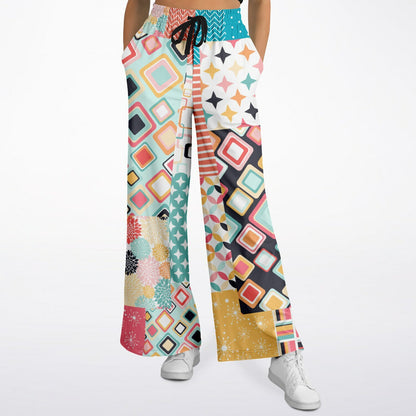 Old Miami Geometric Trefoil Eco-Poly Wide Leg Pants