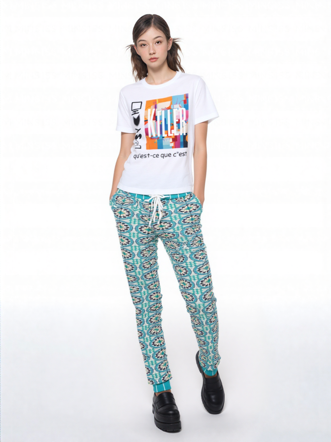 Olympia Heavenly Blue Tavira Tile Eco-Poly Unisex Joggers