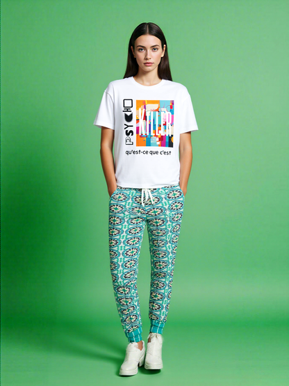 Olympia Heavenly Blue Tavira Tile Eco-Poly Unisex Joggers