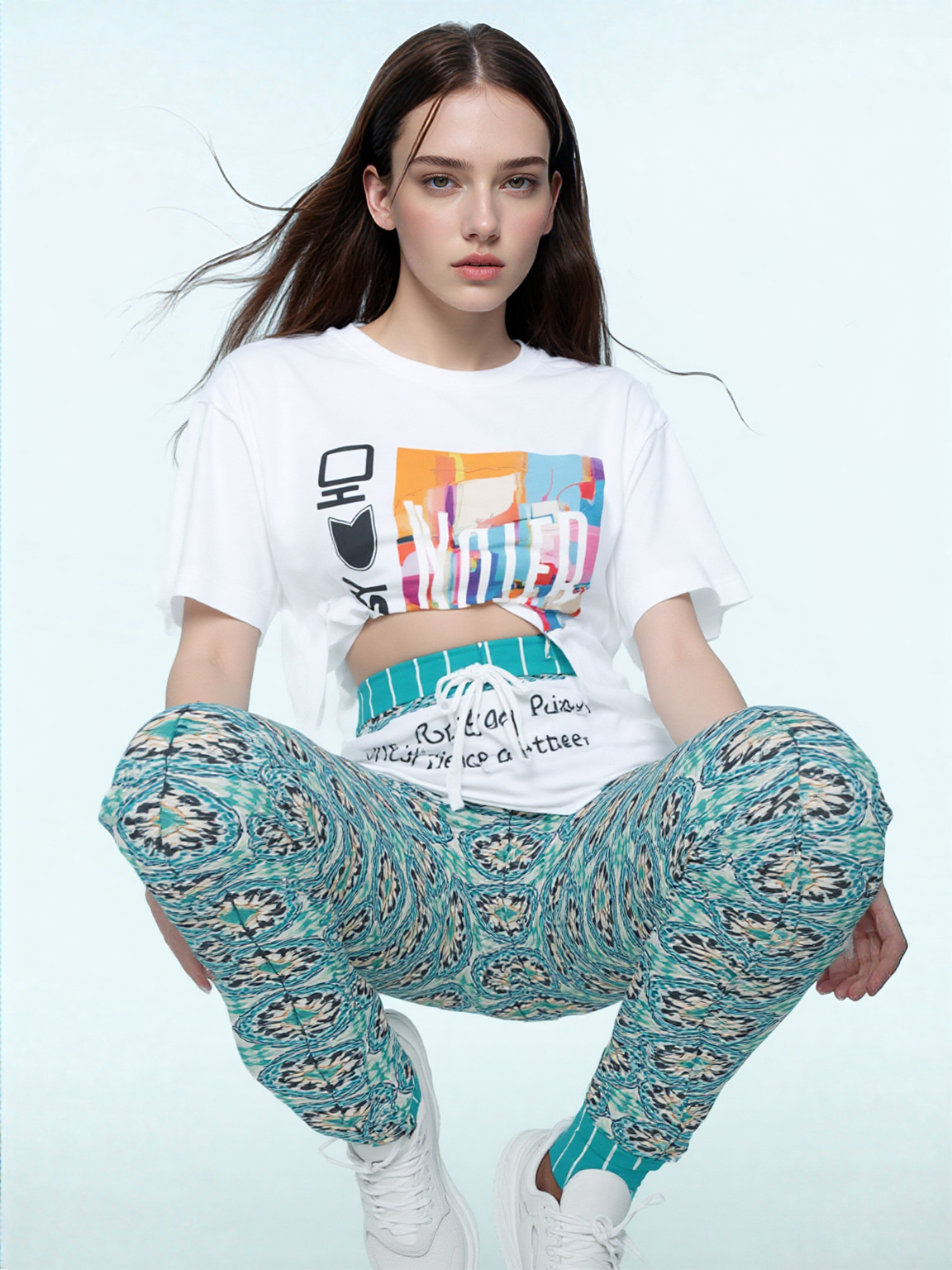 Olympia Heavenly Blue Tavira Tile Eco-Poly Unisex Joggers