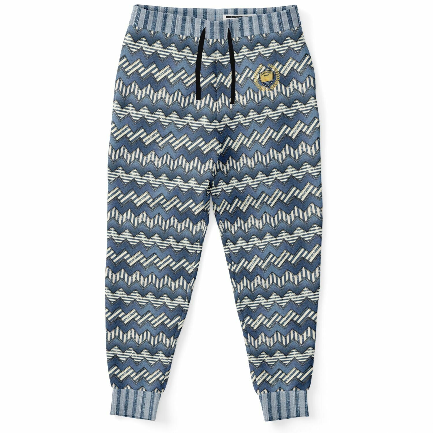 On the Chambray Highway in Denim Print Eco-Poly Unisex Joggers