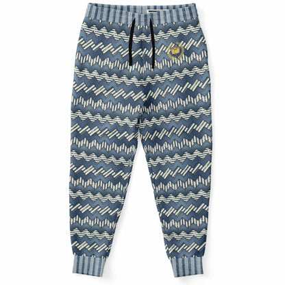 On the Chambray Highway in Denim Print Eco-Poly Unisex Joggers
