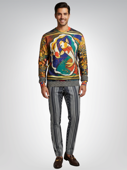 One Koi Two Koi - Best of Luck Picture Art Unisex Sweatshirt (Gold Label)