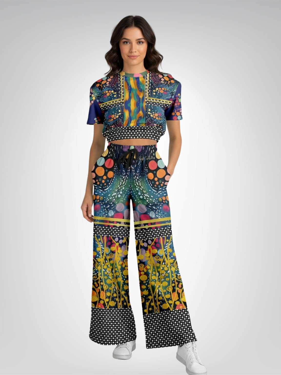 One Koi Two Koi Constellation Eco-Poly Short Sleeve Cropped Pullover