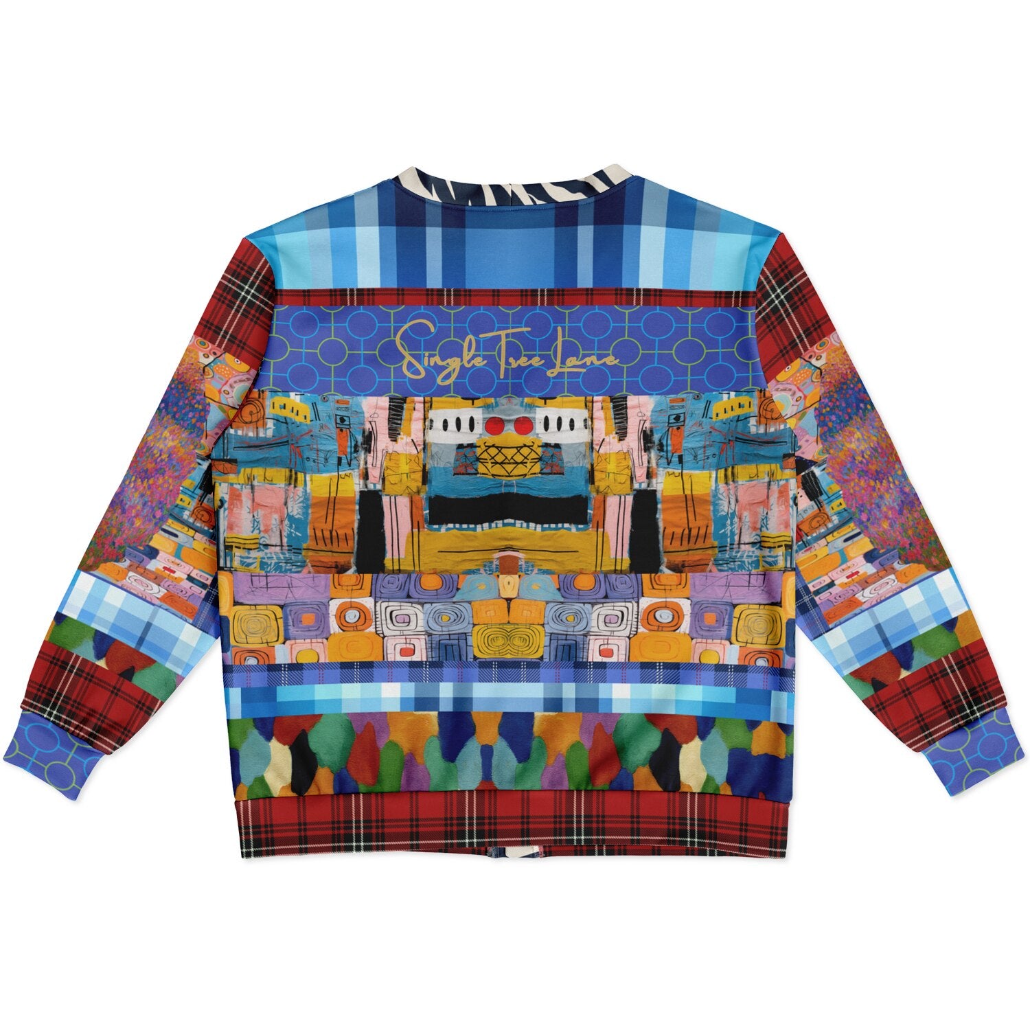 Open Window in Provence Graffiti Patchwork Heavyweight Unisex Cardigan