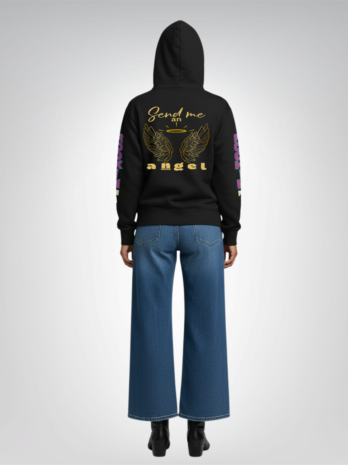 Ophanim - Send Me An Angel Pop Art Angel Heavyweight 3-End Fleece Unisex Hoodie