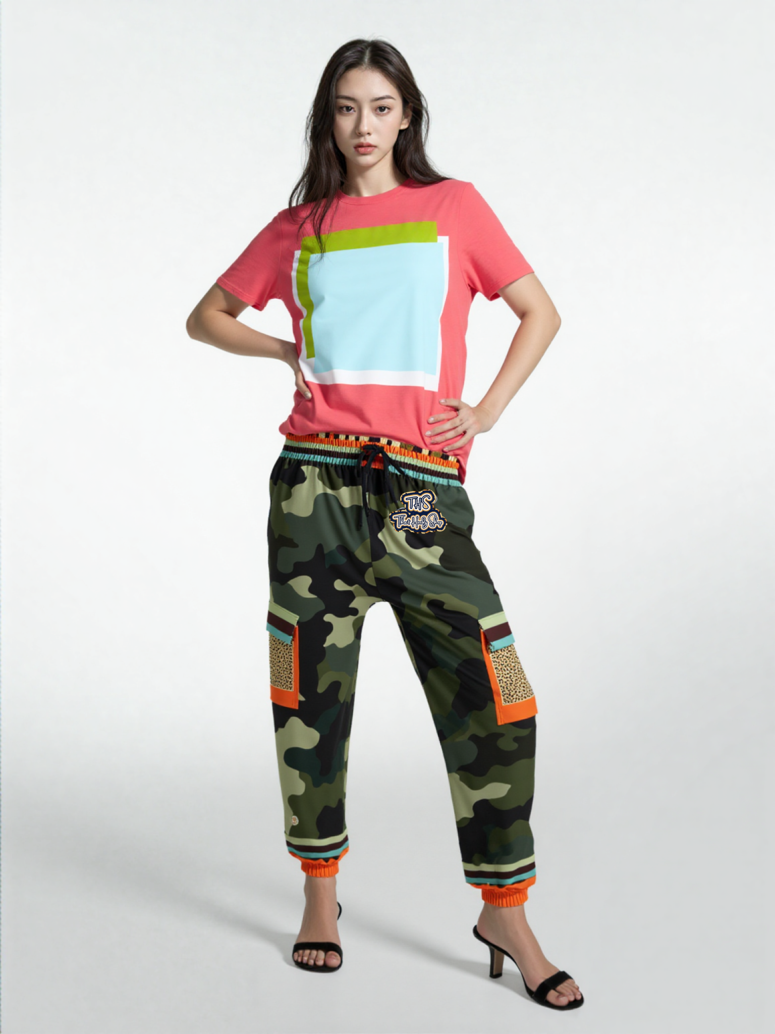 Government Issued Green Camo LUXE Eco-Poly Unisex Cargo Joggers
