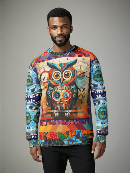 The Owls Have IT Steampunk Design Unisex Sweatshirt (Gold Label)