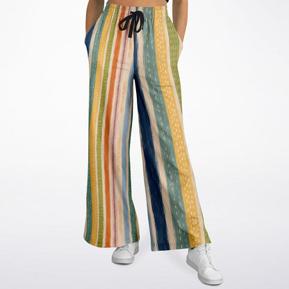 Painted Daybreak Abstract Stripe Eco-Poly Wide Leg Pants