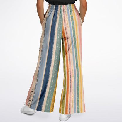 Painted Daybreak Abstract Stripe Eco-Poly Wide Leg Pants