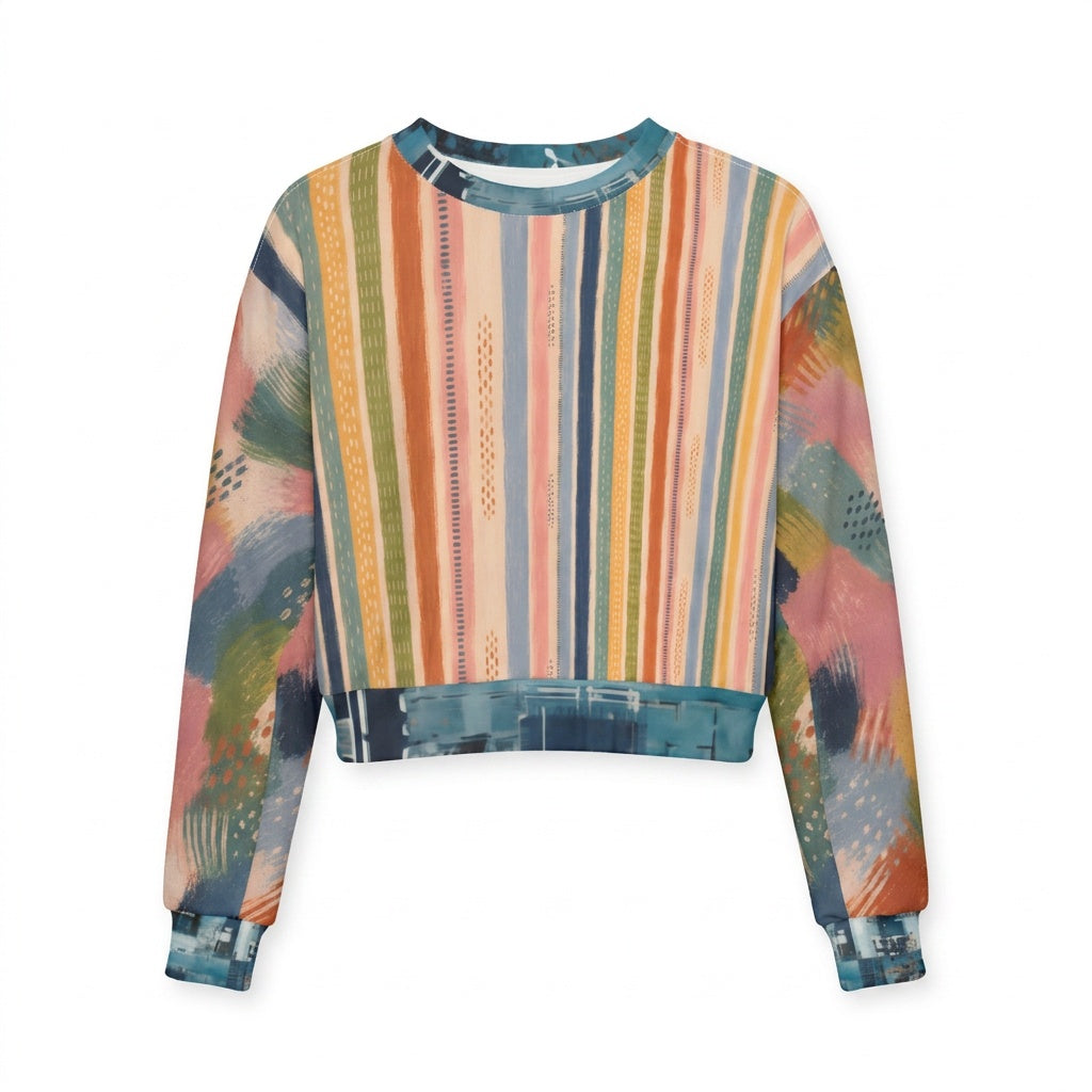 Painted Daybreak Sunset Strip Cropped Sweatshirt (Gold Label)