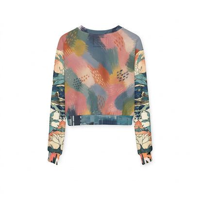 Painted Daybreak Abstract Stripe Cropped Sweatshirt (Gold Label)