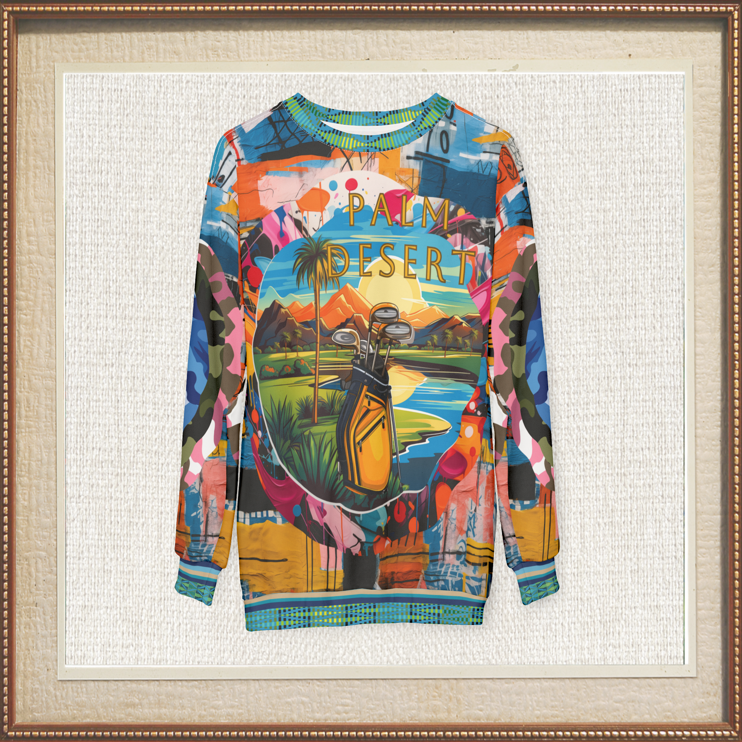 Palm Desert Golf Anthony Anderson Graffiti Art Unisex Sweatshirt (Gold Label)