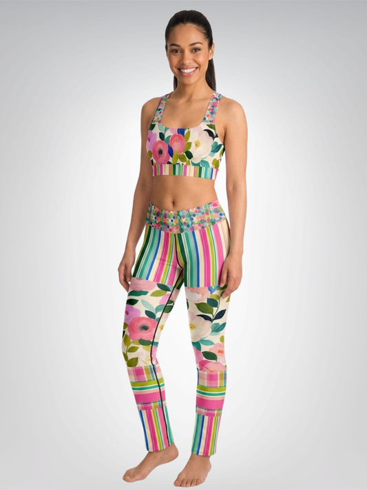 Paris in Full Bloom Padded Sports Bra