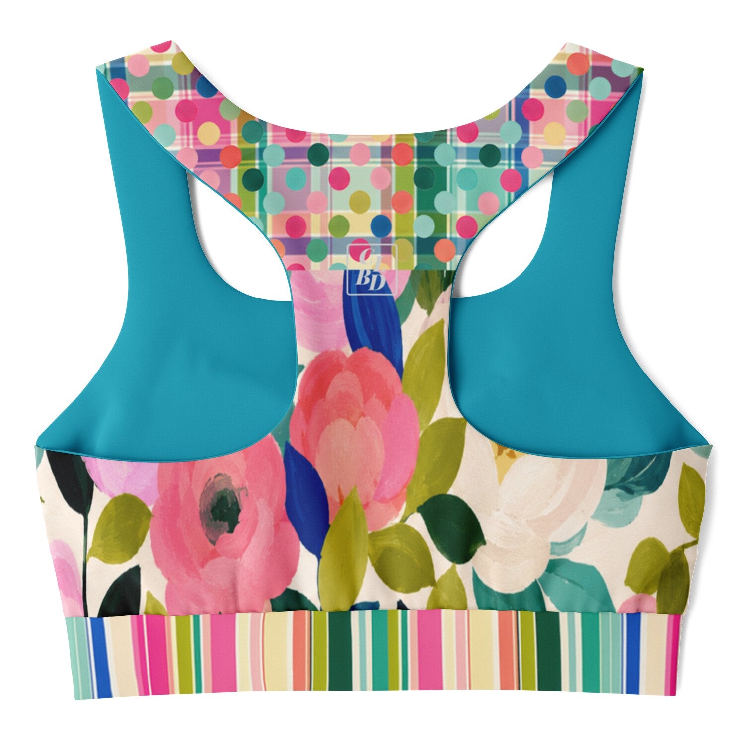 Paris in Full Bloom Padded Sports Bra
