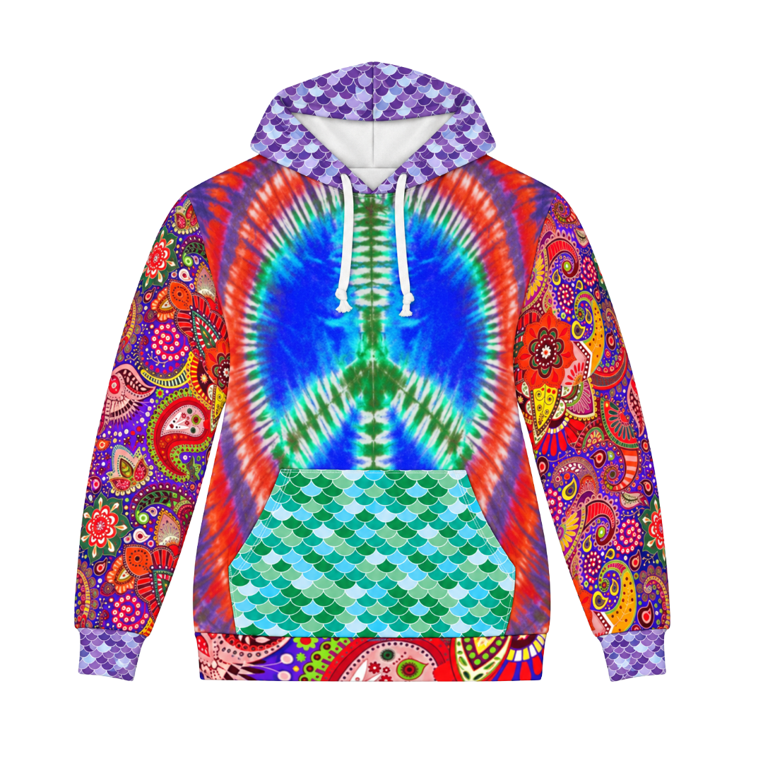Peace of Ojai Tie-Dye Unisex Pullover Hoodie (Gold Label)