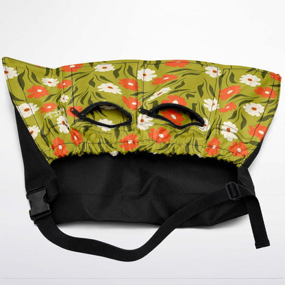 Peachy Petal Parade Floral in Apple Green Garden Harvest Apron Bag