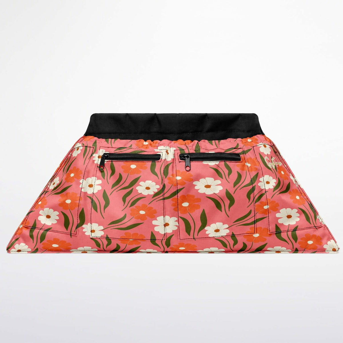Peach Petal Parade Floral Garden Harvest Apron Bag