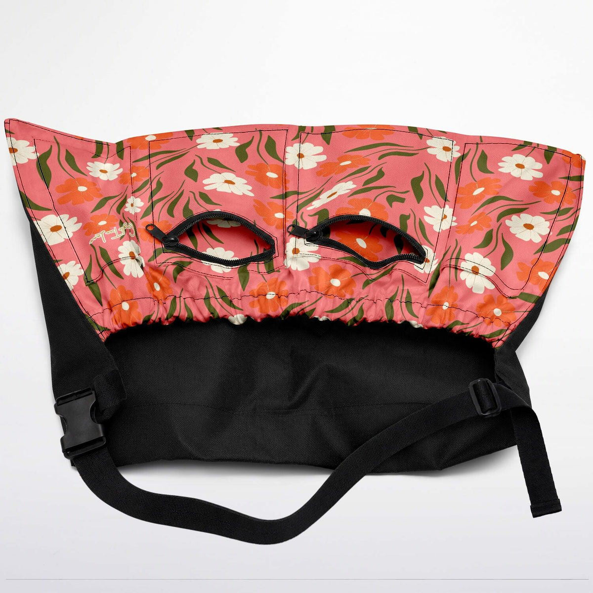Peach Petal Parade Floral Garden Harvest Apron Bag