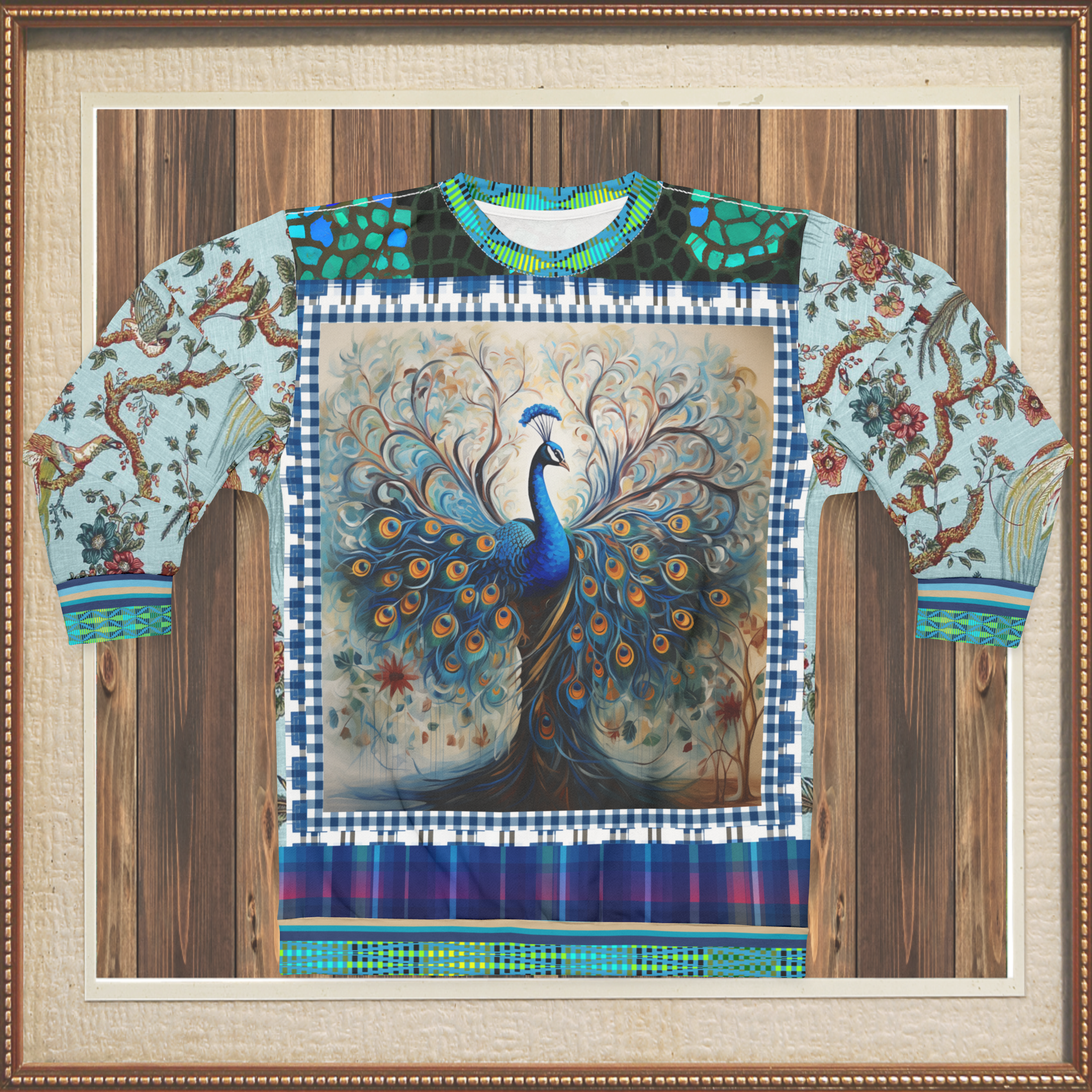 Proud Peacock in Mosaic Unisex Sweatshirt (Gold Label)