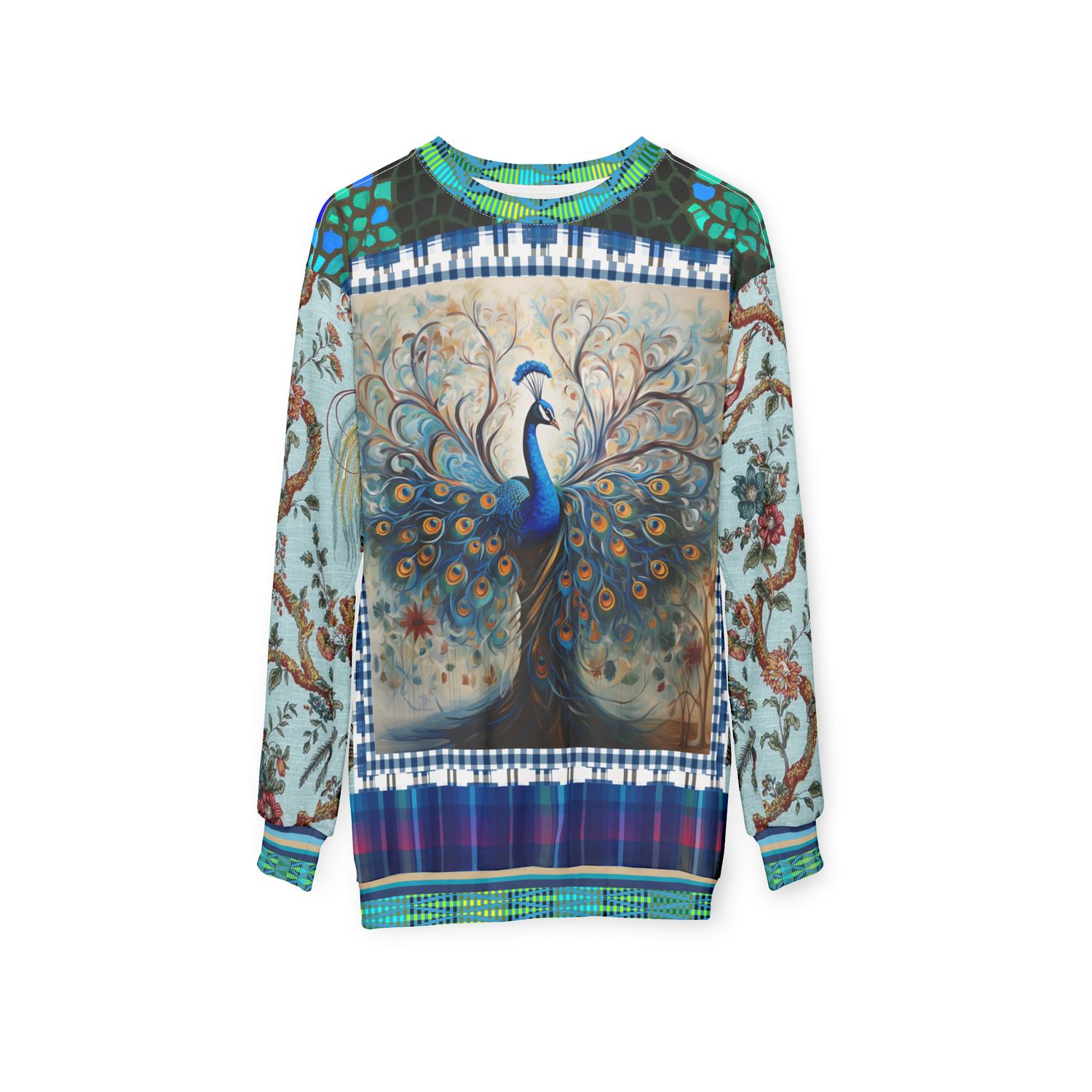 Proud Peacock in Mosaic Unisex Sweatshirt (Gold Label)